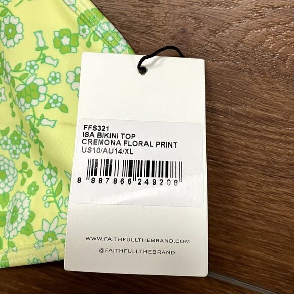 Faithfull the Brand NWT Isa Bikini Top Cremona Floral Print  (Sz XL) - Picture 5 of 9
